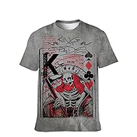 Mens Cool-Novelty T-Shirt Graphic-Tees Funny-Vintage Short-Sleeve Crazy Skull Hip Hop: Youth Boyfriend Unique Teens Boy Gift