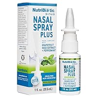 Nasal Spray Plus | 1 FL OZ Nasal Lubricant Plus Grapefruit Seed Extract, Vitamin C, Peppermint & Botanical Extracts | Helps Flush Irritants from Nasal Passages | Drug-free | Non-Medicated