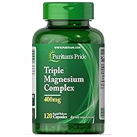 Puritan's Pride Triple Magnesium Complex 400 mg-120 Capsules