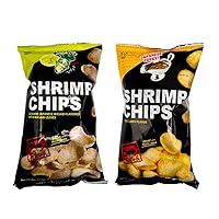 Shrimp Chips Bundle (Wasabi Flavor + Curry Flavor 3 pack each, 6 total)