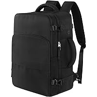 Hanples Unisex Laptop Backpack, Black, 16 Inch Laptop and iPad Compartment, Suitable for Air Travel