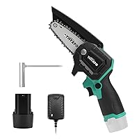 Mini-Chainsaw-Cordless 4-Inch, Mini Electric Chainsaw Cordless with Battery 12V 1.5AH 1Pack, Small Chainsaw Battery Powered for Wood Cutting Tree Trimming (Green)