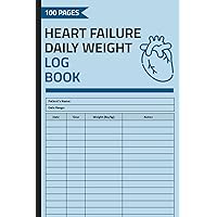 Heart Failure Daily Weight Log Book: Daily Cardiac Health Weight Tracker Logbook | Daily Weight Journal for Heart Failure Management | 100 Pages
