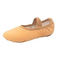 Ballet Shoes for Girls, Satin Elastic Dance Practice Slippers Split Soft Leather Flat Sole Yoga Gymnastics Shoes