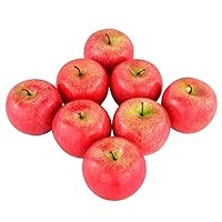 Artificial Apples Real Touch Foam Fruit Model Fake Realistic Photo Props Red 8PCS, Artificial Apples