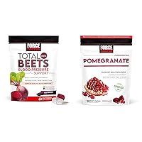 Force Factor Total Beets Blood Pressure Support Supplements with Beet Powder & Pomegranate Soft Chews for Healthy Aging, Heart Health, Bone Health, & Brain Health