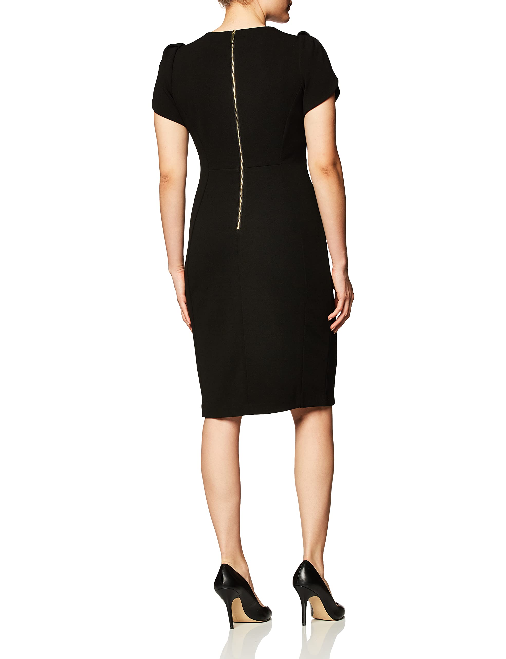Calvin Klein Essential Sheath Tulip Sleeves – Women’s Casual Dresses with Professional Flair