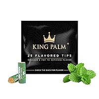 King Palm Flavors Filter Tips - Magic Mint 25pk - Flavored Pre Rolled Tips Bulk - Corn Husk Pre Roll Filter Tip - Organic Rolling Paper Filter Tips - Terpene Infused Rolling Tips