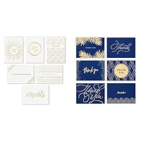 Hallmark Thank You Cards Gold Foil and Gold and Navy Assortment (240 Cards with Envelopes)
