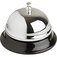 Business Source 01583 Call Bell, 2-3/4-Inch High, 3-3/8-Inch Base, Chrome/Black