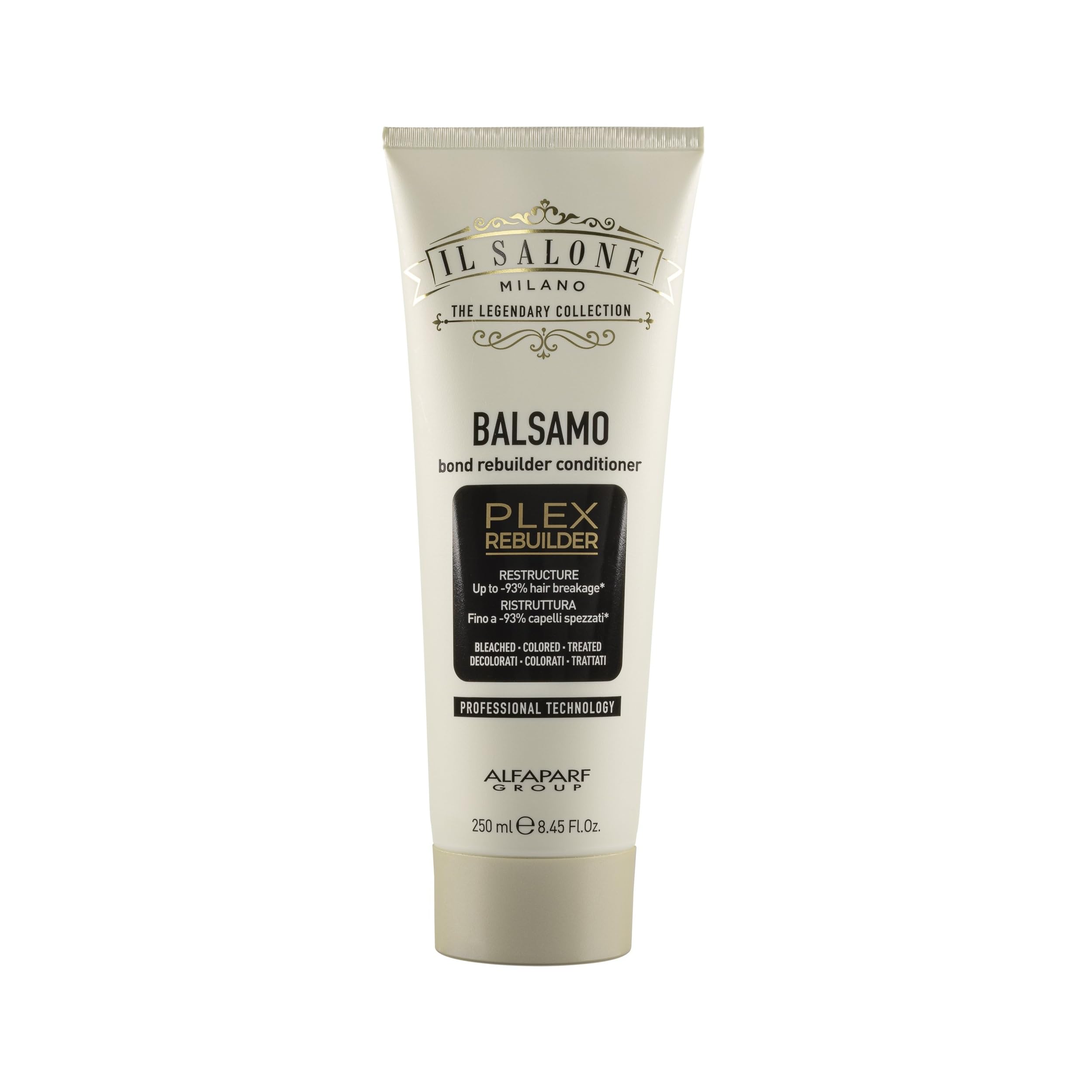 Il Salone Milano Professional Plex Rebuilder Conditioner for Colored Hair - Color Safe, Deep Conditioner w/Amino Acids for Healthy Hair - Bond Repair Treatment for Color Treated Hair (8.45oz / 250ml)