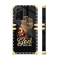 for Samsung Galaxy Note 20 Ultra Case,Gorgeous Girl Square Case for Girl Women Luxury Metal Decorative Soft TPU Drop Resistant Scratch Case for Galaxy Note 20 Ultra