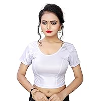 Women's Designer Cotton Lycra Half Sleeve Readymade Stretchable Blouse for Saree Free Size