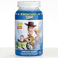 Nature's Bounty Disney and Pixar Toy Story Kids Gummy Multivitamin, Natural Grape, Orange & Cherry Flavored, Supports, Immune, Bone and Eye Health, Pack of 1(180 Gummies)
