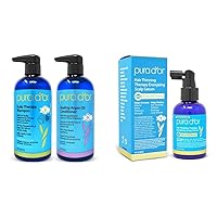 PURA D'OR Scalp Therapy Shampoo & Conditioner Set + Scalp Serum Revitalizer for Dry, Itchy Scalp