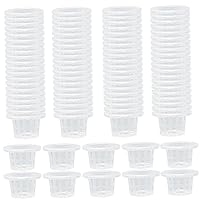 Net Pots for Hydroponics 100PCS Plastic Hydroponic Pots Net Cups for Indoor Outdoor Planting Seedling 1.4x2.4 Inch Small Garden Supplies