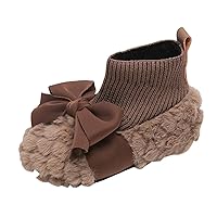 Rain Boots Toddler Winter Girls Boots Flat Soft Bottom Non Slip Cute Plush Warm Comfortable And Bow Girl Shoes Boots