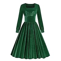 Christmas Holiday Party Dresses for Women 2023 Women's Vintage Dress 1950s Elegant Cocktail Party Rockabilly Dresses