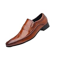 Men's Slip On Leather Shoes Dress Casual Wedding Business Loafer Shoes