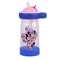 Disney Minnie Mouse Sip & See Kids Water Bottle - Water Bottle for Toddlers - Spill Proof Toddler Cup - 12 Oz