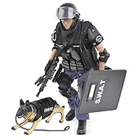 YEIBOBO ! Highly Detail Special Forces 12inch Action Figure SWAT Team - Point-Man and Police Dog