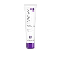 Andalou Naturals DIY Booster SPF 30 Facial Serum Unscented, Anti Aging Face Sunscreen with Broad Spectrum Protection, Moisturizing for Dry to Very Dry Skin, 2 Fl Oz