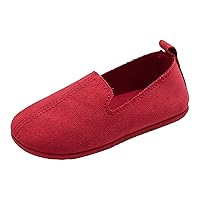 Toddler Baby Girls Shoes Fashion Girls Autumn Casual Shoes Solid Color Simple Flat Lightweight Wide Girls Shoes