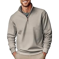 Men's Stand Collar Sweatshirt Half Zip Pullover Tops Golf Shirts Casual Long Sleeve Outdoor Men Fashion Sweatshirts