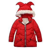 Girls Winter Coats Size 8 Winter Snowsuit Jacket Outerwear Clothes Zipper Thick Fleece Winter Coat for Toddlers