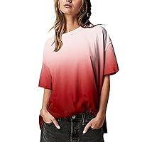 Plain T Shirts for Women Short Sleeve Crewneck Basic Tees Shirts Summer Fashion Basic Tee Tops