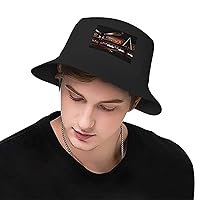 Piano Violin Music Notes Fisherman Beanies for Men - Sun-Protection Fishing Hats and Bucket Hats Ideal for Beach, Safari, and Outdoor
