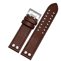 Genuine Leather Watchband For HAMILTON H760250 H77616533 Wristband Brand Watch Straps 20mm 22mm With Button Clasp (Color : 10mm Gold Clasp, Size : 22mm)