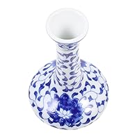 BESTOYARD 2pcs Blue and White Ceramic Vase Antique Ceramic Vase Hand-Painted Ceramic Vase Ornament House Plants White Planter Pot Desk Top Decor Ceramic Flower Vase Art Vase Bohemian Crafts