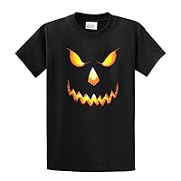 Halloween Scary Pumpkin Face Jack-o-Lantern Trick-or-Treating Spooky Men's Short Sleeve T-Shirt