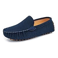Boys Girls Loafers Oxford Flats Boat Moccasin Slip-On Schooling Daily Walking Shoes Blue