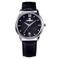 Fashion Luxury Brand Black dial Women Quartz Wrist Watches Stainless Steel Leather SP-2607-SL7