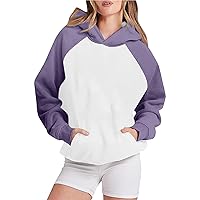Oversized Hoodies for Women Teen Girls Workout Tie Dye Gradient Crewneck Sweatshirt Long Sleeve Loose Fit Tops Spring Fashion