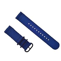 Ewatchparts NEW COMPATIBLE WITH SUUNTO CORE NYLON STRAP DIVER WATCH BAND 3 RINGS PVD BLUE