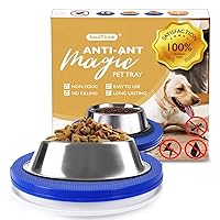 Ant Proof Cat Dog Bowl Tray - 2024 New Innovation Anti Ant Pet Food Dish Indoor No Chemical No Water Needed Different from Traditional Ant Trap (Royal Blue)