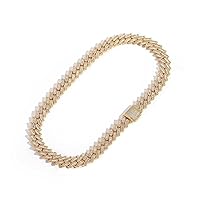 Solid Thick Miami Cuban Chain, Extra Shiny Hip Hop Cuban Chain for Men, Width 15mm Big Iced Out Men Cuban Link Necklace, 16-24 Inches - Gift Box Included