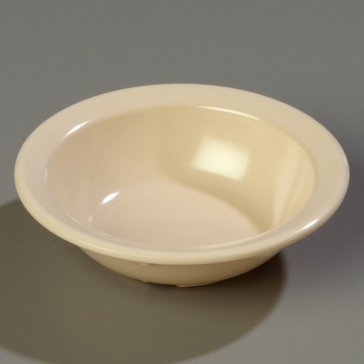 Carlisle FoodService Products Dallas Ware Reusable Plastic Bowl Fruit Bowl for Buffets, Home, and Restaurants, Melamine, 4.75 Ounces, Tan