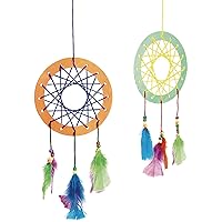 Colorations DIY Make Your Own Dream Catcher Arts and Crafts Kit Includes Rings, Beads, Feathers, Yarn Instructions