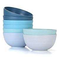 Homestockplus Cereal Bowls 24 OZ Microwave and Dishwasher Safe Bowl BPA Free E-Co Friendly Bowl Set Mixed Color for Cereal, Salad, Soup, Rice[Set of 8]