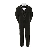 Boys Suits Black Bow Tie Vest Sets Tail Outfit Tuxedos Baby Toddler Teens