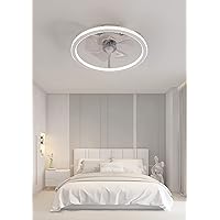 Ceiling Fans with Lamps,Ceiling Bedroom Ceiling Fan with Lighting Ceiling Fan Lighting Ceiling Fan Child Modern Ceiling Fans with Lights and Remote/White
