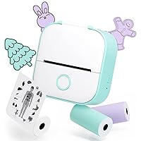 Memoking T02 Pocket Printer - Mini 203dpi Bluetooth Thermal Printer,  Portable Phone Printer for Children, Compatible with Phones&Tablets, Green  in 2023