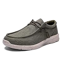 Canvas Shoes, Men's Loose feet, Men's Shoes, Thick Soles, one Foot Pedal, Lefu Shoes, Single Shoes, Autumn and Winter, Large Size, Thick Soles, Anti Slip Men's Casual Shoes, Driving Shoes