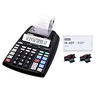 Printing Calculator with 2 Bonus Ink Cartridges, 2.03 Lines/sec, Two Color Printing, Adding Machine for Accounting Use, AC Adapter Included