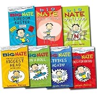 Big Nate Series Collection Lincoln Peirce 7 Books Set (Big Nate on a Roll, Big Nate Goes for Broke, The Boy with the Biggest Head in the World, Big Nate Strikes Again, Big Nate Boredom Buster, Big Nate from the Top, Big Nate Out Loud)