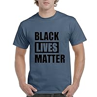 Black Lives Matter We Have are Together for Justice Mens T-Shirt Tee Medium Indigo Blue